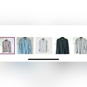 5 PIECE BUNDLE &Collar Slim Fit Button Down Shirt Bundle | Men’s Medium